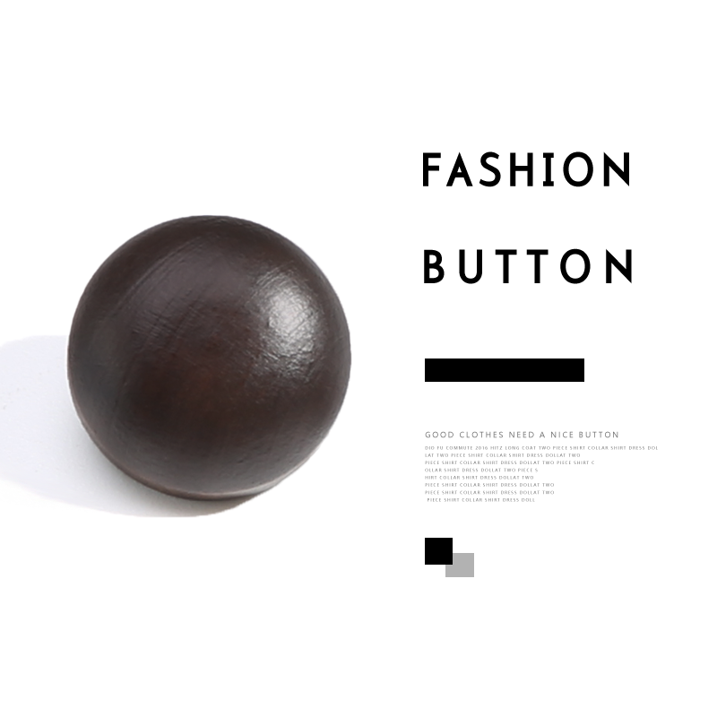 精致复古天然木质纽扣高档大衣风衣羊毛衫装饰服配件装辅料扣子