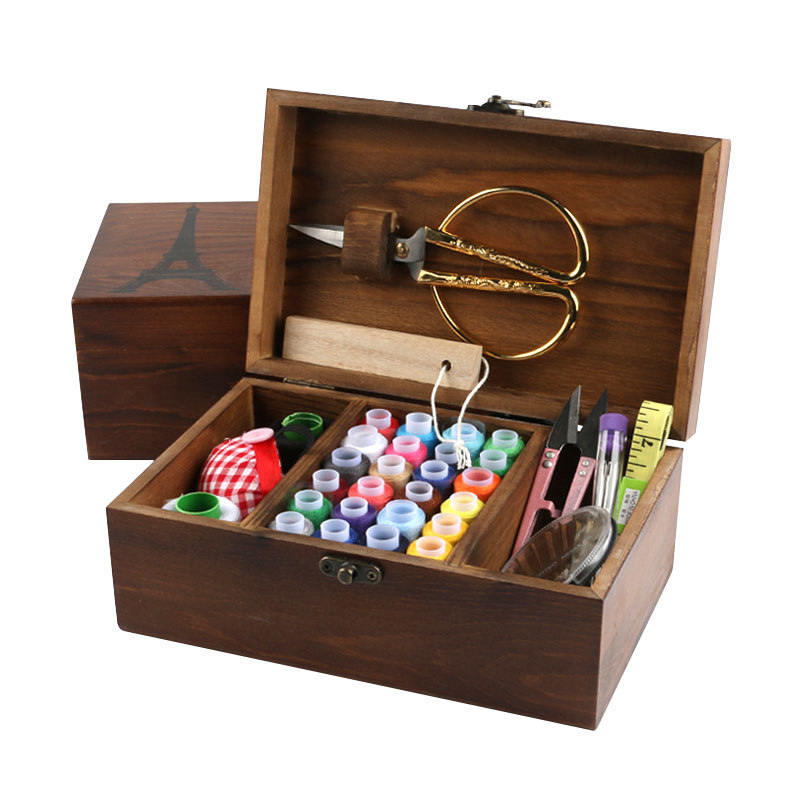 实木针线盒用针线工具高档结婚嫁妆高质量缝纫针线包实用套装大,居家布艺,线盒,淘宝优惠券,粉丝福利购,淘宝优惠卷