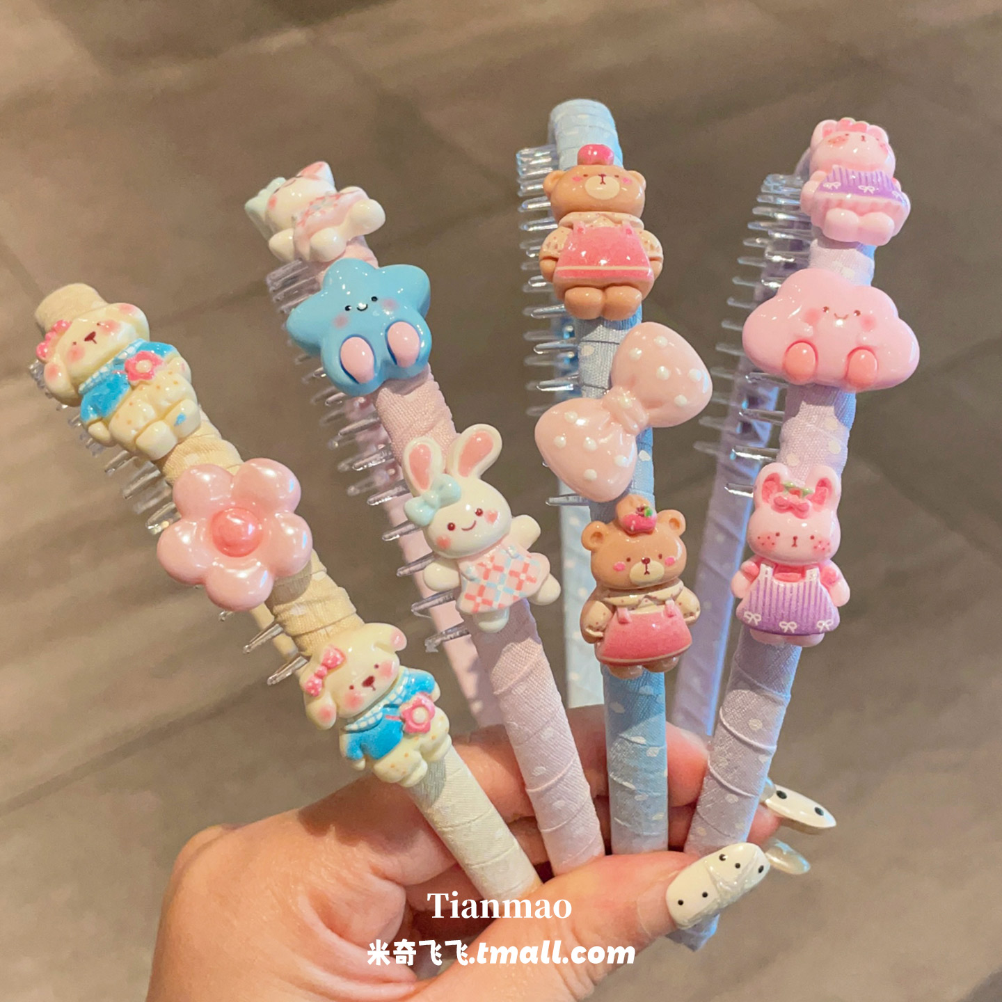 儿童卡通可爱动物发箍宝宝头箍带齿防滑头饰碎发刘海整理神器发饰