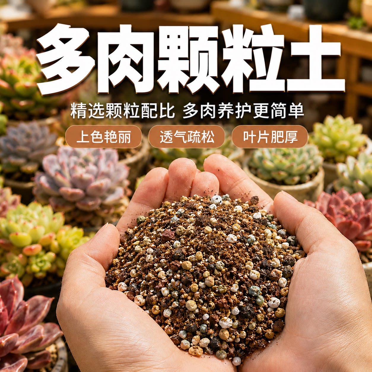 多肉专用颗粒土花土种养多肉植物营养土透气疏松仙人球土种植土肥