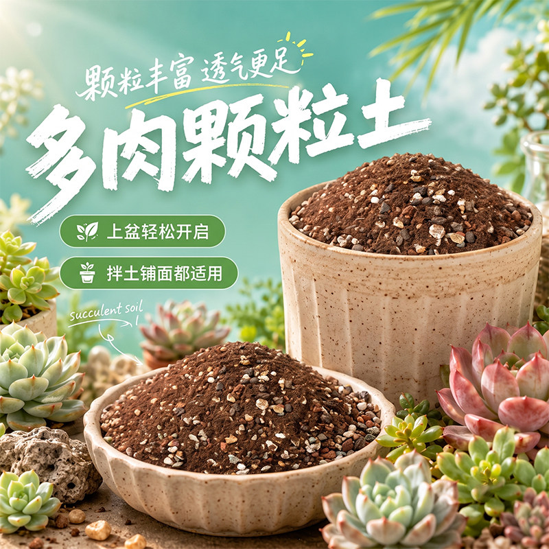多肉专用颗粒土花土种养多肉植物营养土透气疏松仙人球土种植土肥