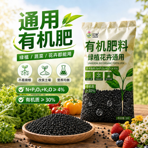 通用有机肥颗粒花卉肥家用盆栽