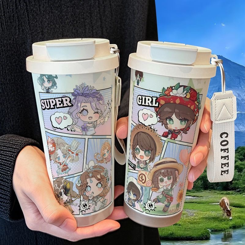 第五人格医生周边保温杯学生吸管大容量316不锈钢车载咖啡杯