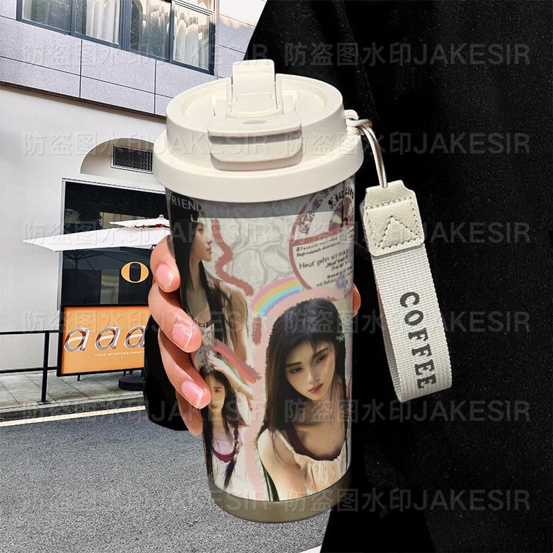鞠婧祎明星周边保温杯不锈钢学生