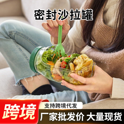 现货Saladkind  Salad Pod Built塑料防漏沙拉收纳罐现货