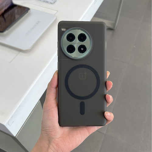 适用于一加Ace3pro手机壳磁吸款软壳MAGSAFE车载无线充电增强磁力背面纹理防滑防摔大孔全包镜头简约