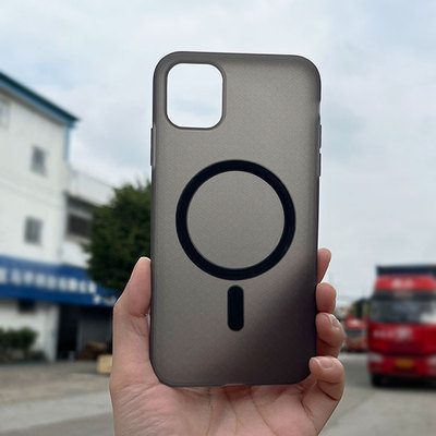 适用于苹果11手机壳磁吸款软壳MAGSAFE车载无线充电增强磁力背面纹理iPhone11promax全包镜头磨砂简约