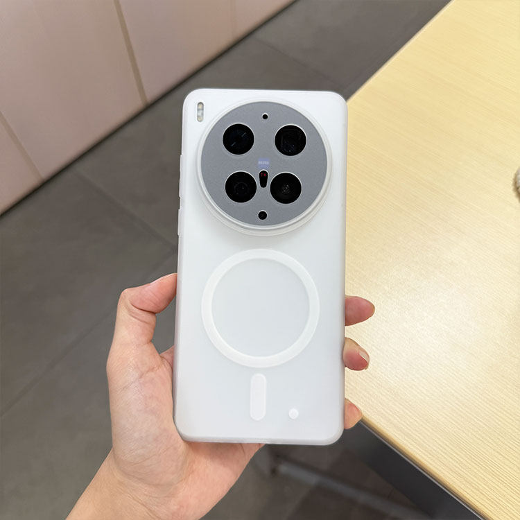 适用vivox300ultra手机壳magsafe磁吸软壳车载磁吸支架纹理防滑磨砂简约浅色保护壳