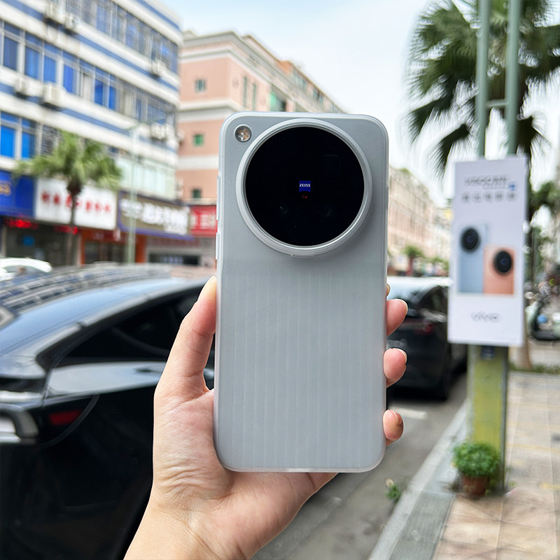 适用vivoX500promax手机壳波纹软壳行李箱X500pro圆弧边潮款简约瓦楞防滑保护套不油腻