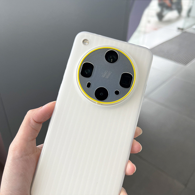 全封闭拉平拍照键波纹软壳适用findx8ultra手机壳OPPO透明高级全包竖条纹保护壳