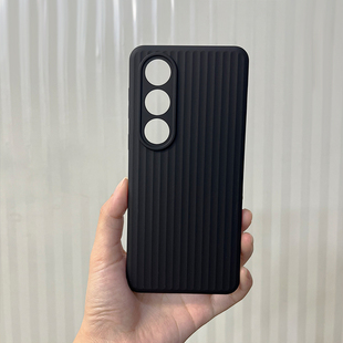 适用于一加ace3v手机壳全包镜头波纹软壳OnePlus竖条纹防滑轻薄简约保护套不沾指纹手汗