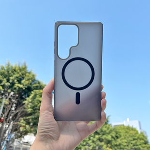 适用三星S25手机壳磁吸款软壳MAGSAFE车载无线充电增强磁力背面纹理防滑防摔三星s25ultra保护套