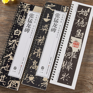 北魏张猛龙碑经典碑帖书法临摹字卡原大版简体旁注魏碑碑帖楷书毛笔书法字帖近距离临摹卡学生成人初学者碑帖入门毛笔书法练习字卡