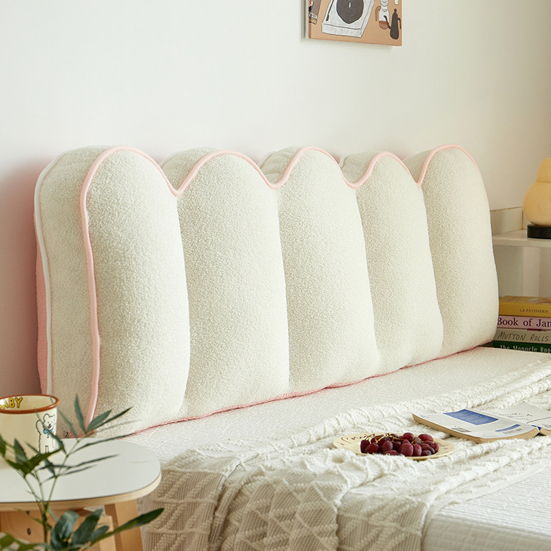 双面花瓣床头软包靠背公主风床头靠垫2024新款榻榻米大靠枕可拆洗,居家布艺,床头靠垫,淘宝优惠券,粉丝福利购,淘宝优惠卷