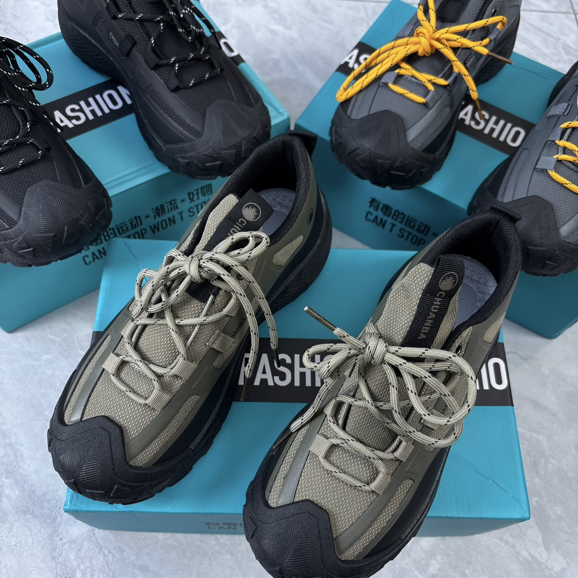户外系列！减震防滑登山鞋！外贸男士秋季舒适透气休闲徒步运动鞋