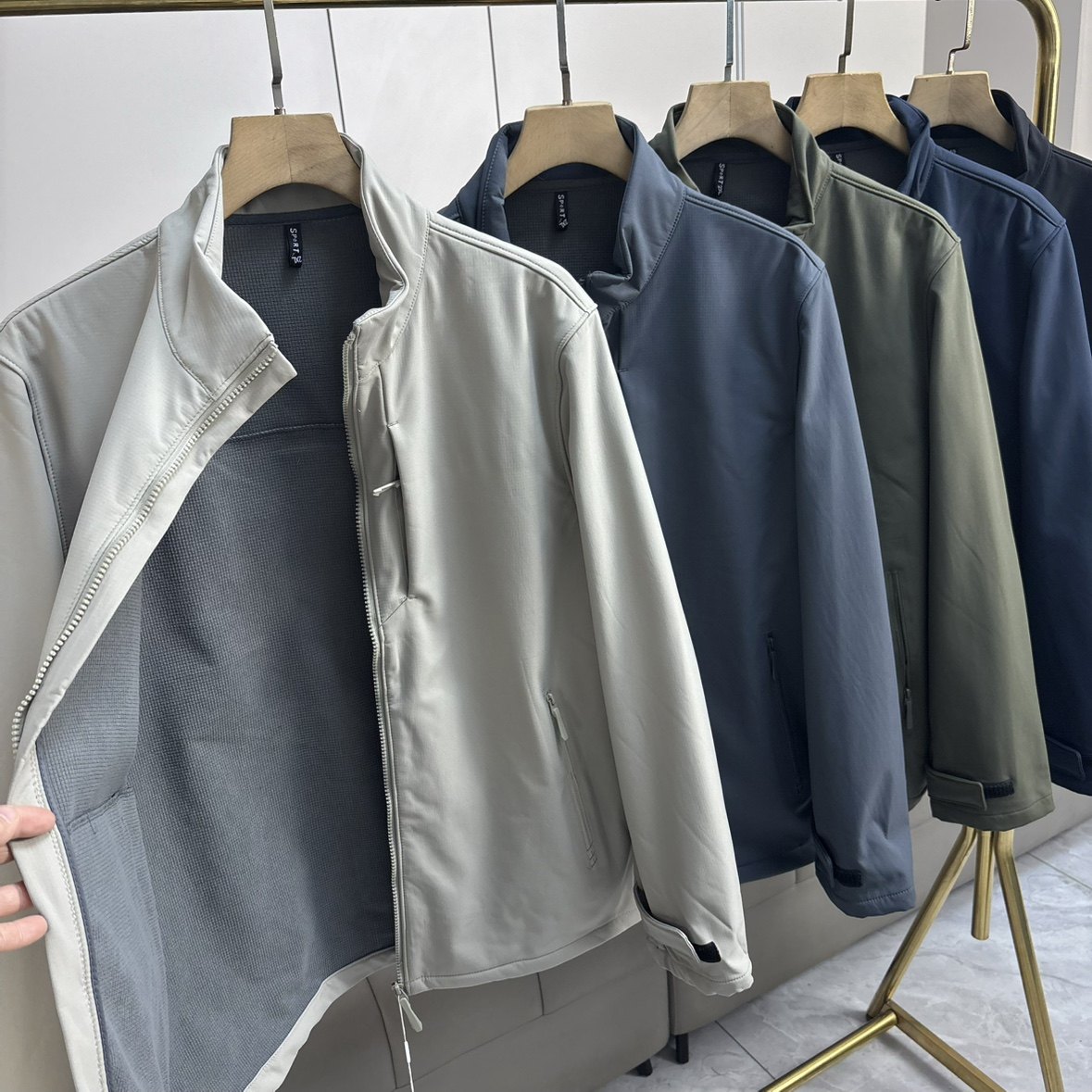 L系平替！3D立裁！防风防泼水秋冬机能速干透气加绒软壳夹克外套