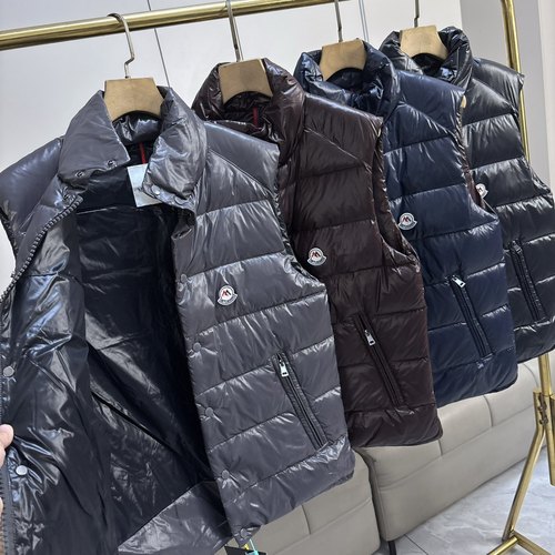 秋冬90白鸭绒700+高蓬松保暖男士立领亮面防泼水羽绒马甲外套潮