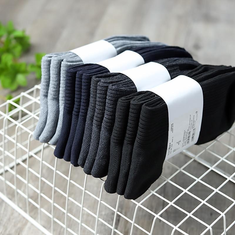 3双装纯棉长筒袜针织袜子