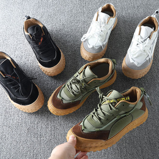 山系户外登山鞋远足徒步运动休闲鞋防滑增高低帮系带流行男鞋