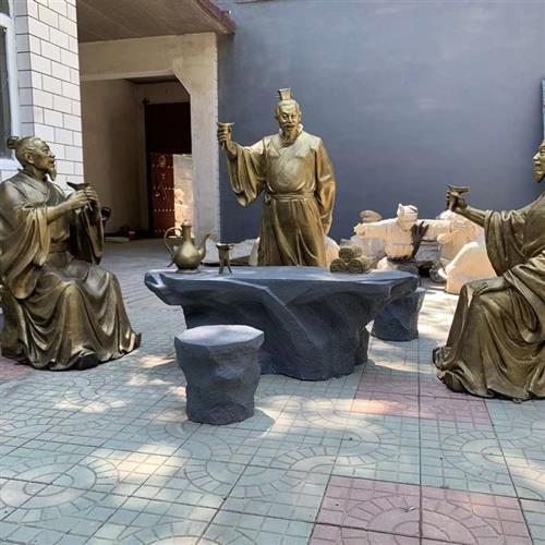玻璃钢酒文化雕塑酿酒工艺流程沙盘微缩场景人物模型铸铜雕像酒馆