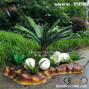 玻璃钢恐龙蛋模型树脂工艺品室内外场景装 饰品摆件制作厂家.