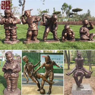 曲阳厂家铸铜景观小品拉琴人物雕塑公园户外音乐主题铜雕塑摆件