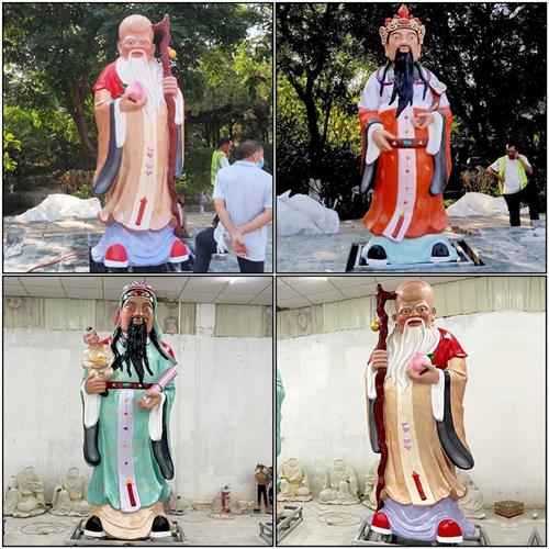 玻璃钢砂岩雕塑定制商场吉祥物卡通人物美陈户外园林景观大型摆件