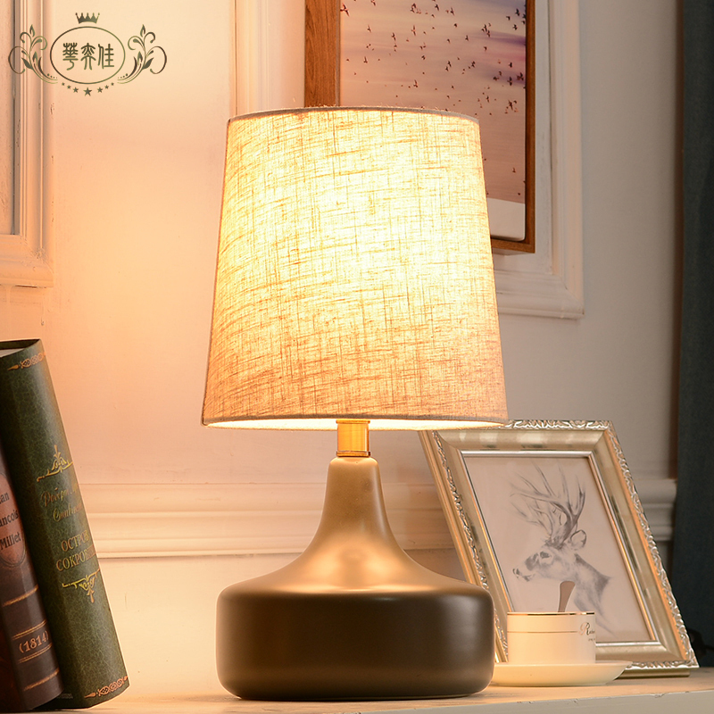 简约现代风美式陶瓷个性复古台灯