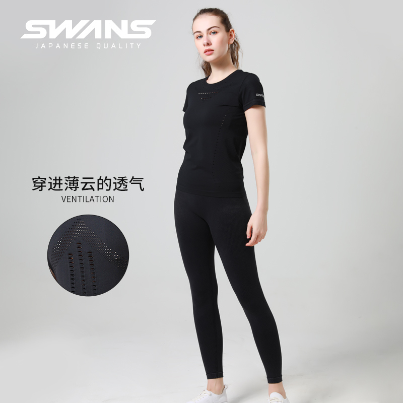 swans健身套装女新款短袖速干型高腰提臀紧身户外运动跑步瑜伽服|ruв категории движение/йога/фитнес/фанаты товаров, йога, йога одежда - от Buy2taobao.com для оказания профессиональной услуги покупки агента Taobao