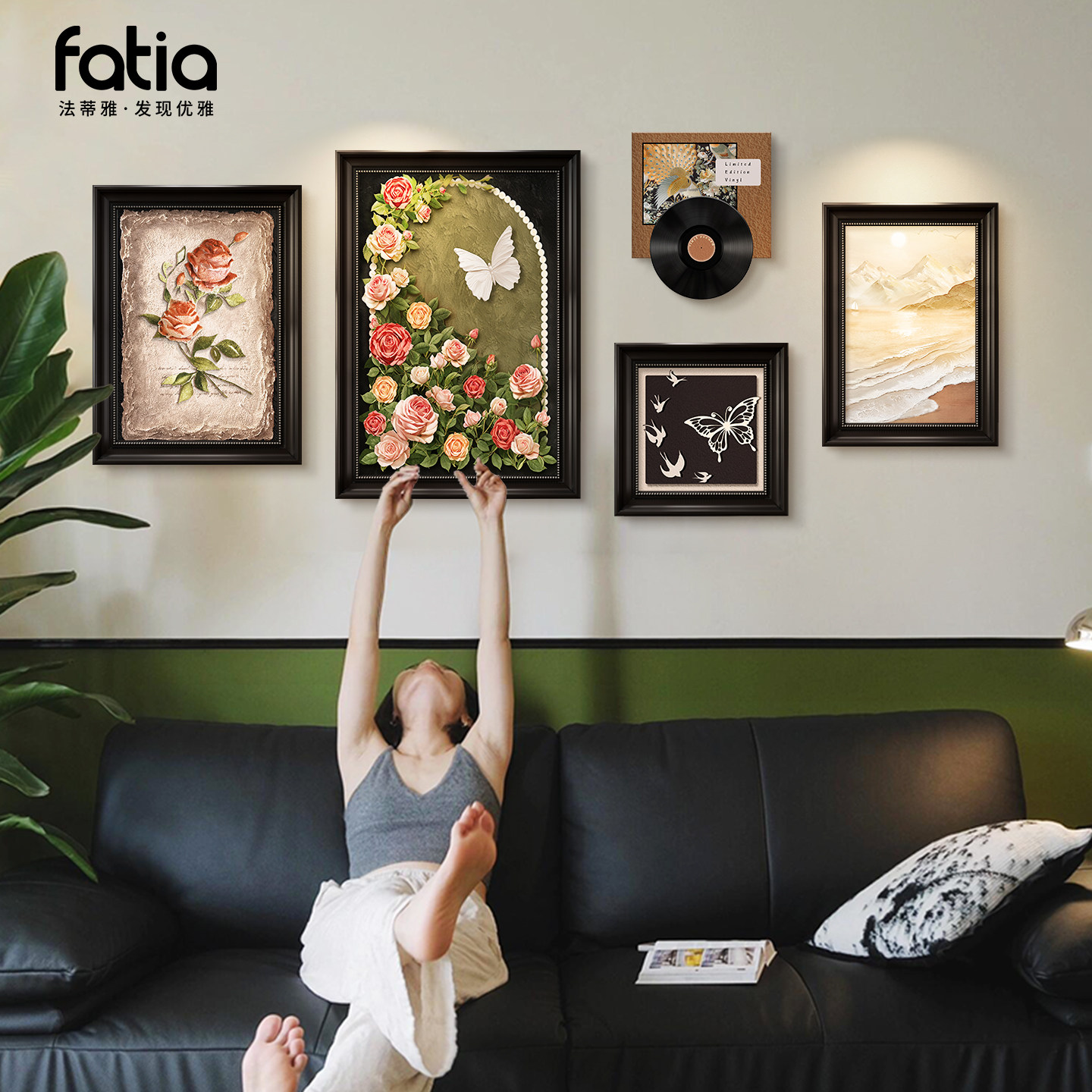 法式中古风客厅装饰画复古油画小众艺术沙发背景墙挂画高级感壁画,家居饰品,现代装饰画,淘宝优惠券,粉丝福利购,淘宝优惠卷