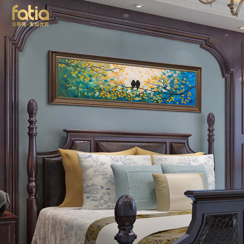 主卧温馨浪漫房间复古美式花鸟