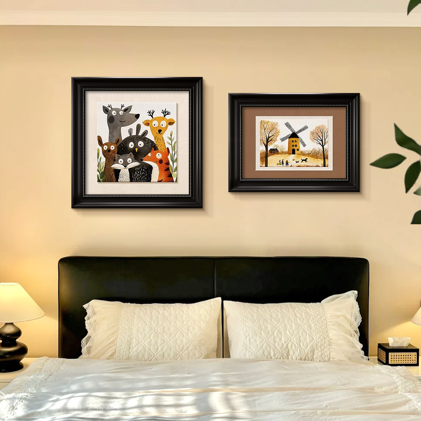 【卧室床头组合画】创意新款画