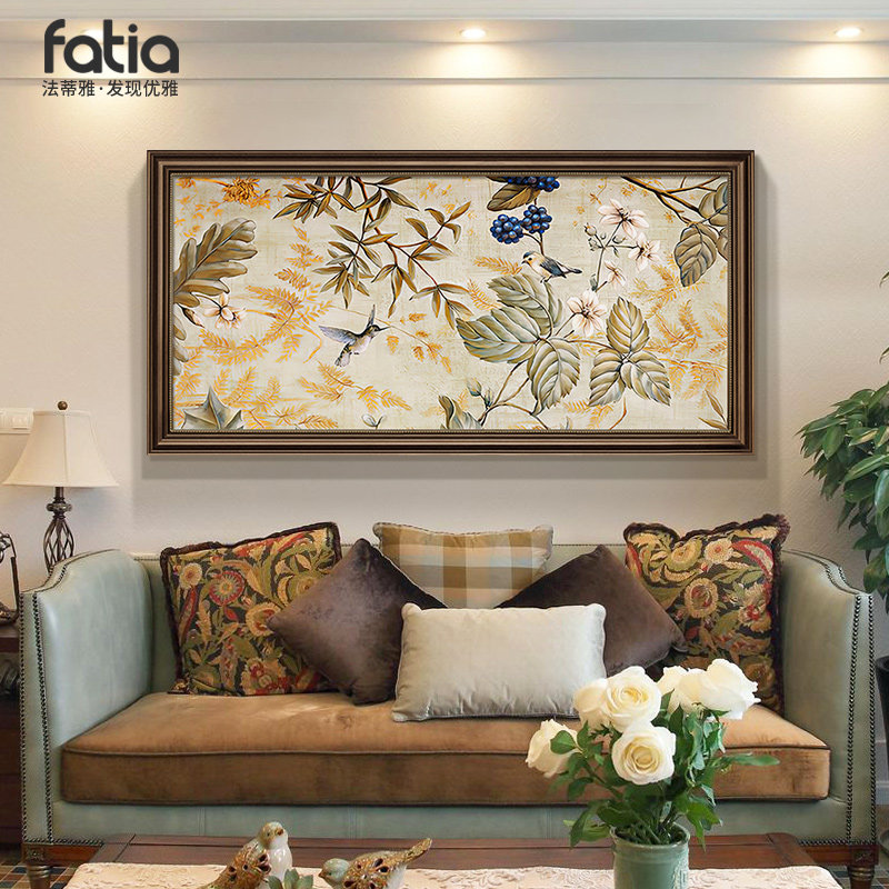 美式装饰画客厅沙发背景墙挂画大气餐厅复古油画欧式壁画高级感,家居饰品,现代装饰画,淘宝优惠券,粉丝福利购,淘宝优惠卷