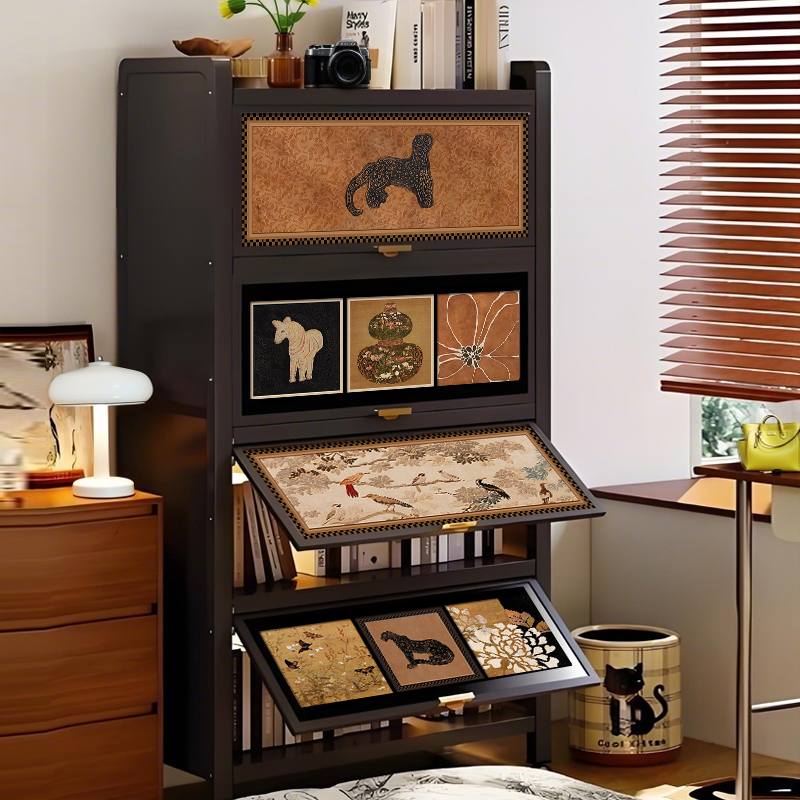 靠墙书架大容量收纳柜2025新款