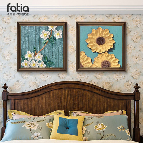 美式2023新款主卧床头装饰画