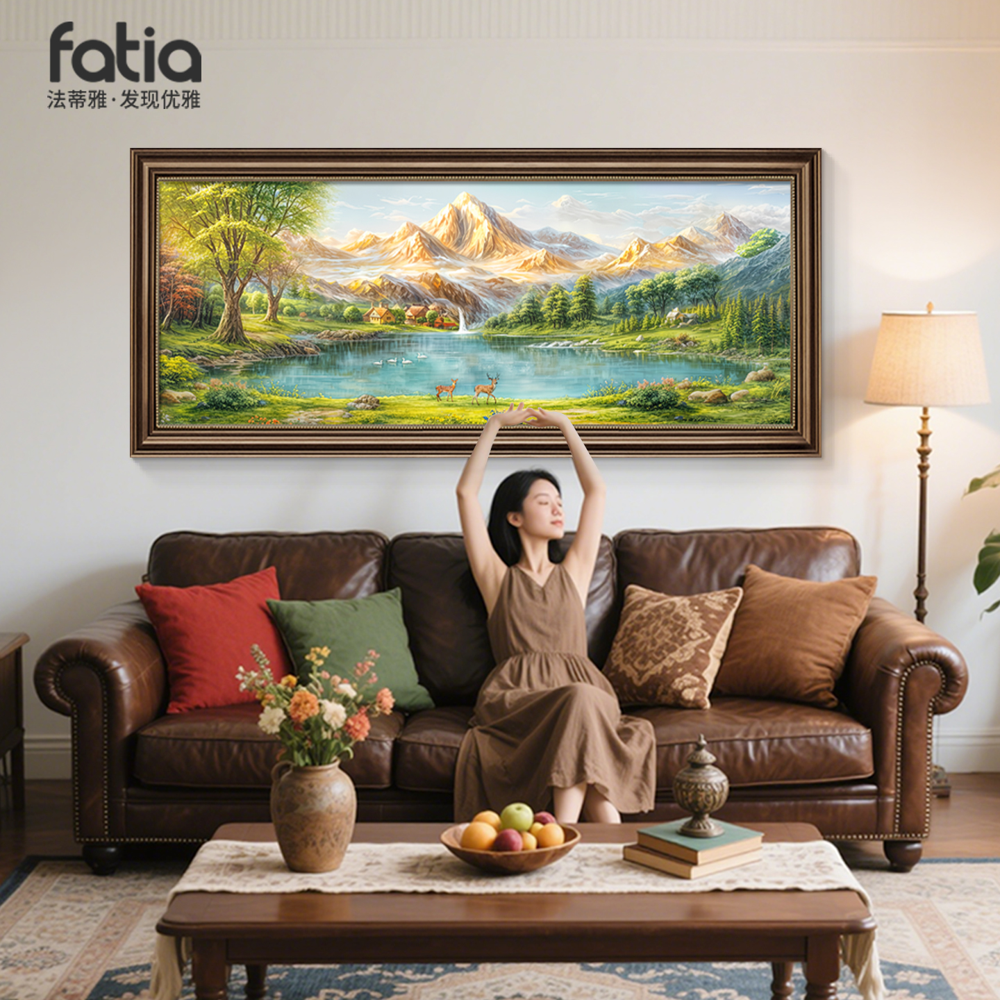 【热销top】聚宝盆山水画靠山图