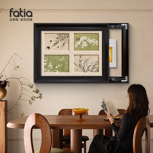 2025新款电表箱装饰画复古配电箱遮挡挂画法式中古风餐厅电闸壁画