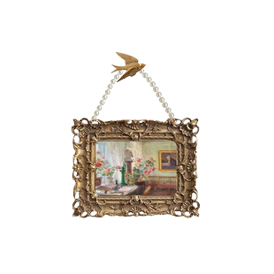 复古油画欧式宫廷框美式相框法式卧室艺术挂画房间壁画摆台玄关画