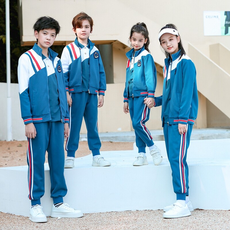中国卫衣外套班服套装学院风初中高中小学生三件套运动会校服春秋