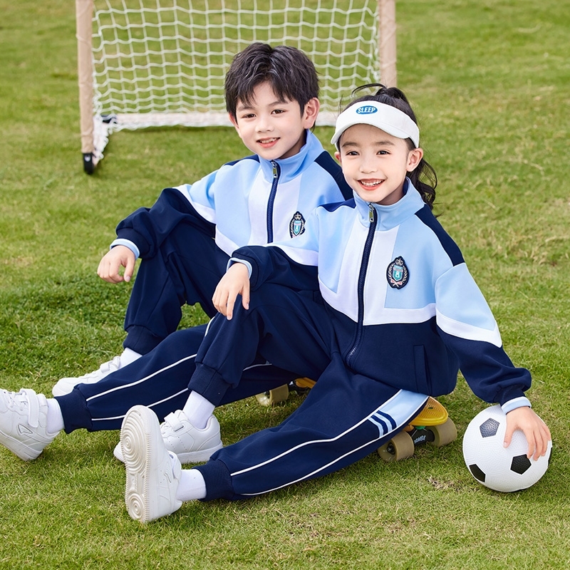 学院风校服老师活力枣红中国风春夏儿童表演外套潮开衫英伦风合影