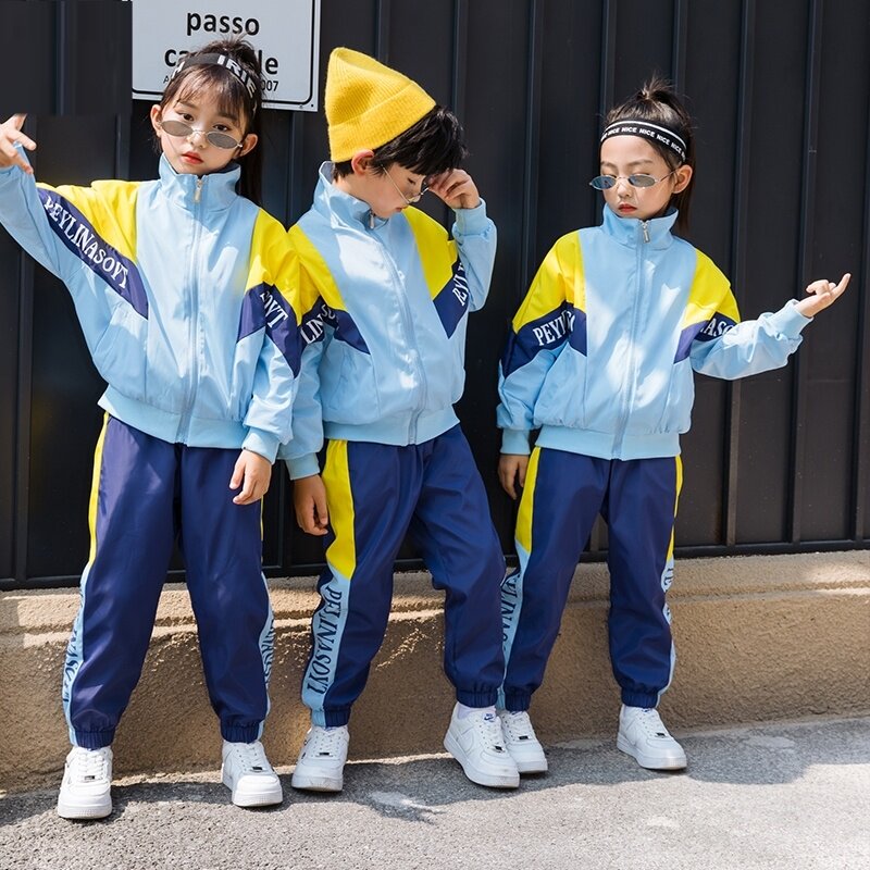 运动风班服服一年级三件套合唱春秋冬装夏季冬季休闲小学生潮体操
