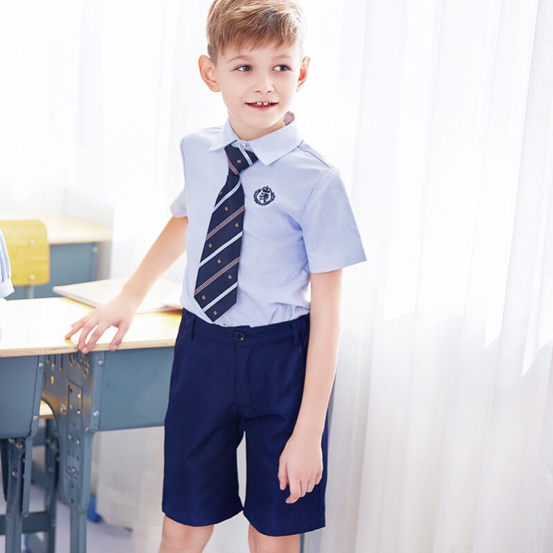 小学生校服裤子儿童装英伦学院风全棉夏装幼儿园园服班服男童短裤