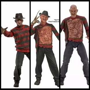 豪华电影版 猛鬼 杀人狂 弗莱迪 可动模型人偶摆件盒装手办公仔