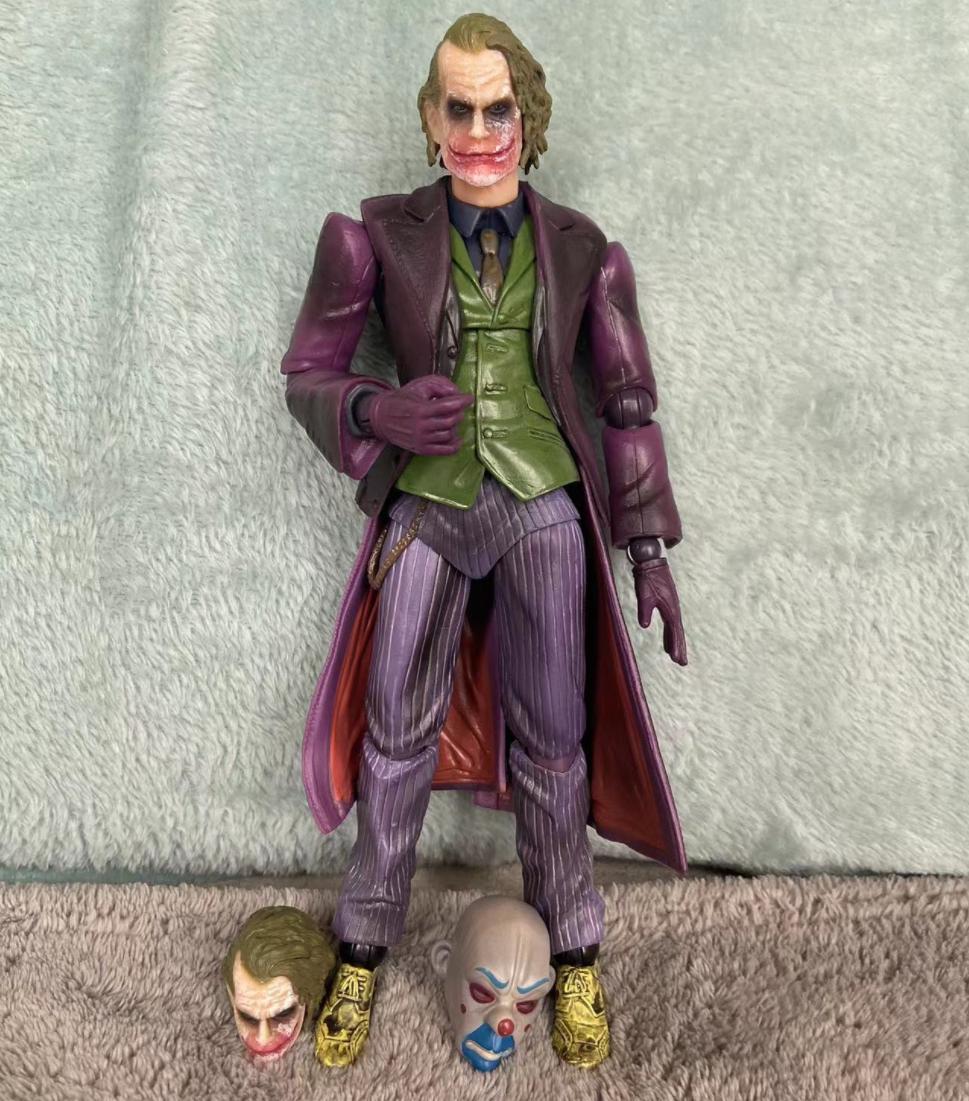 pa改 黑暗骑士崛起 小丑 希斯莱杰  带支架 可动手办模型摆件人偶