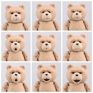 山口式 泰迪熊 TED2 脏话熊 贱熊 关节可动手办公仔模型摆件玩偶