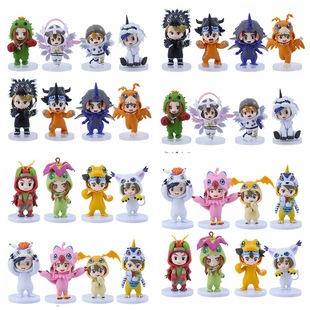 Q版8款数码 太一 暴龙兽 天女兽 仙人掌兽 加鲁鲁兽 手办模型摆件