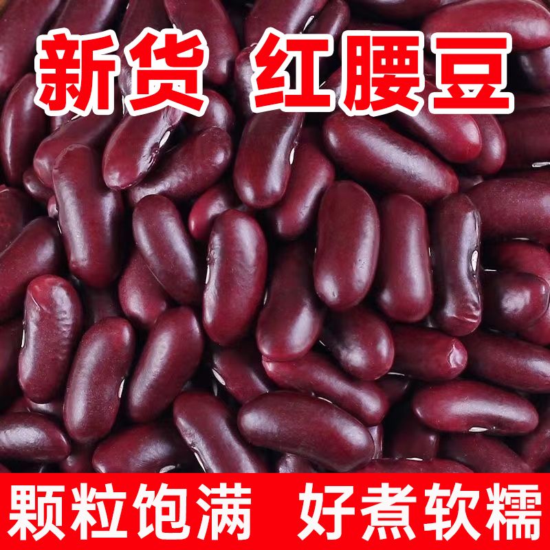 红腰豆大粒新货大红豆沙馅料云南农家红芸豆批发煮粥煲汤五谷杂粮