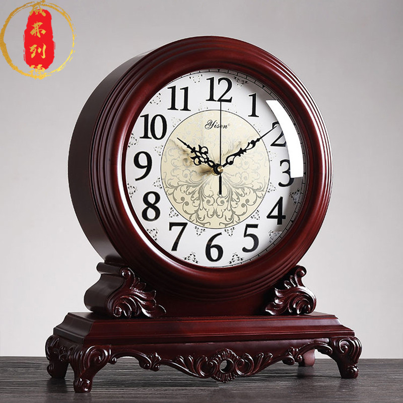 威弗列德客厅中式丽声家用台式坐钟摆钟高端台钟实木复古老式座钟