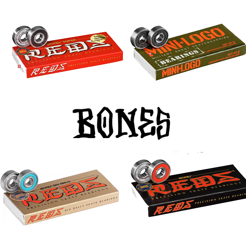 正品BONES 滑板轴承进口专业轴承 双翘 鱼板 陆地冲浪板 长板专用