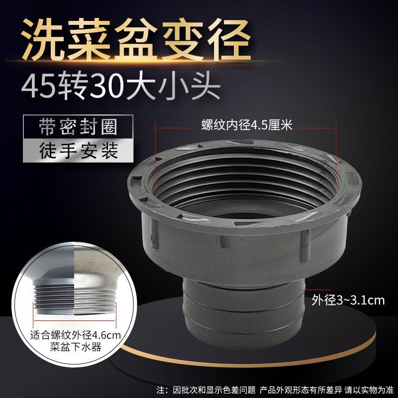 洗脸盆下水管螺纹接口不